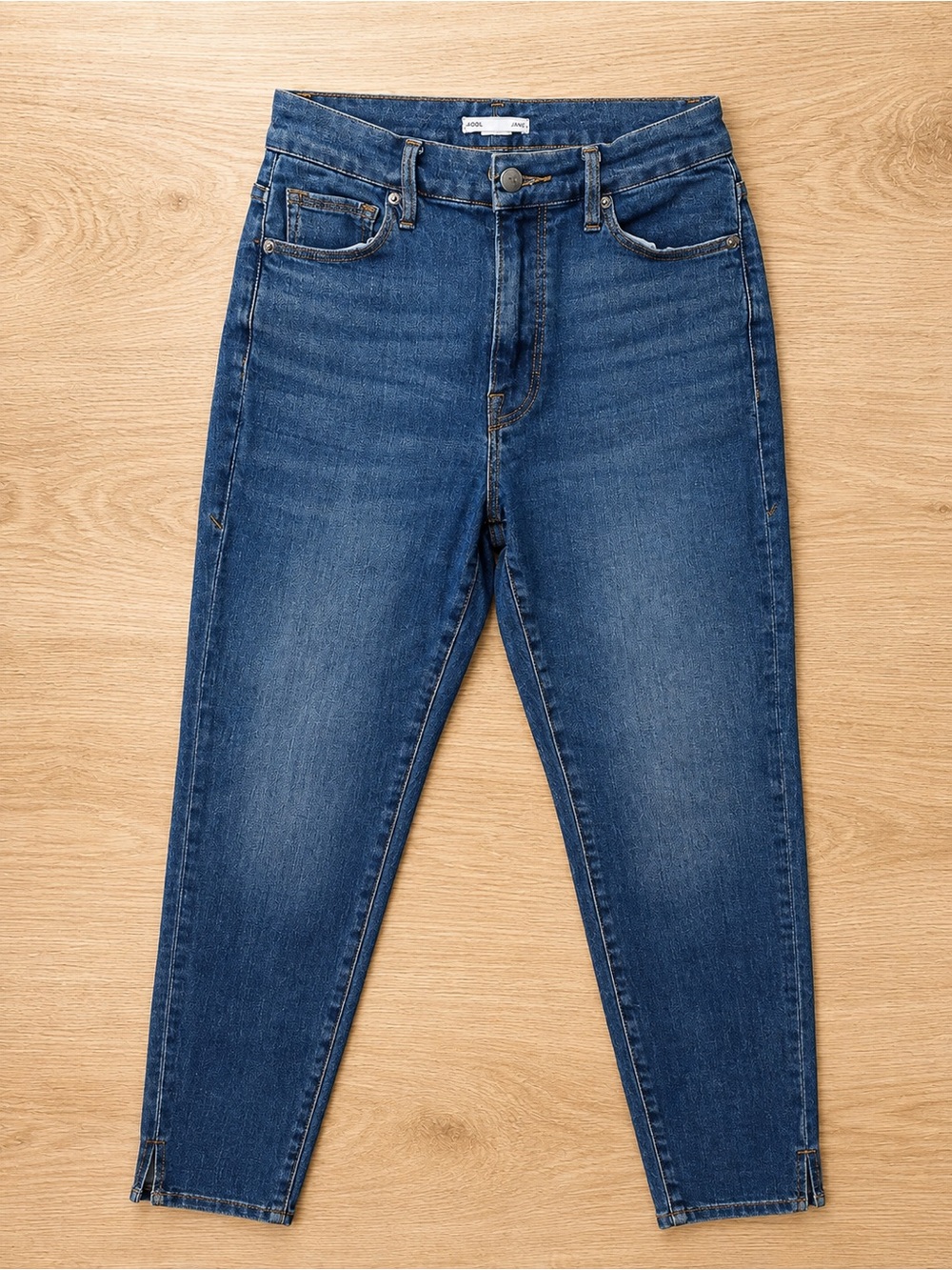 Good American Mid Wash Skinny Jeans in Blue